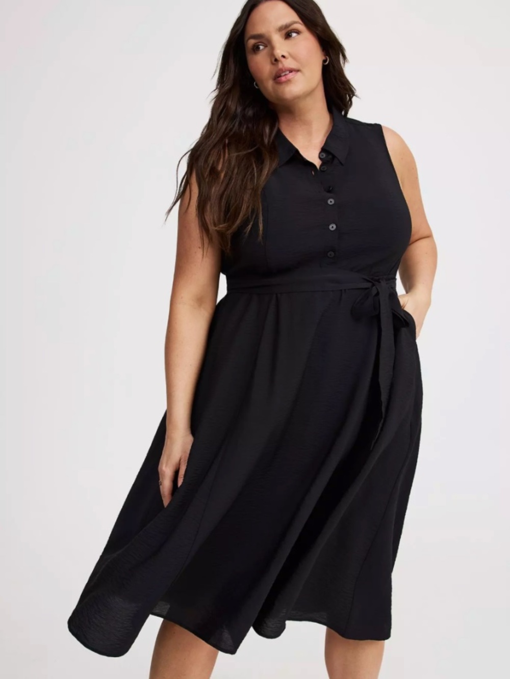 NWOT Torrid Sleeveless Collared Midi Dress: 2/2X
